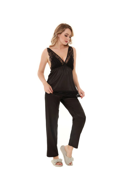 Satin Solid 3 Pcs Nightdress